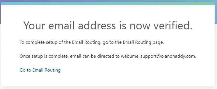 Email routing verification